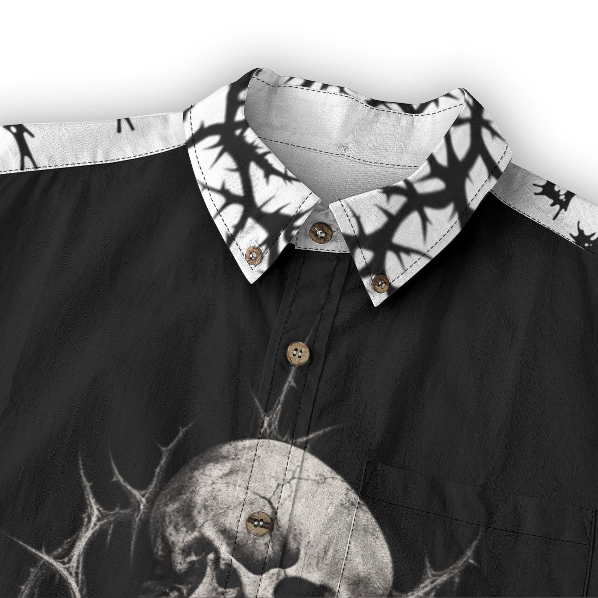 ' BEAUTY DON'T DIE' LONG SLEEVE BUTTON UP