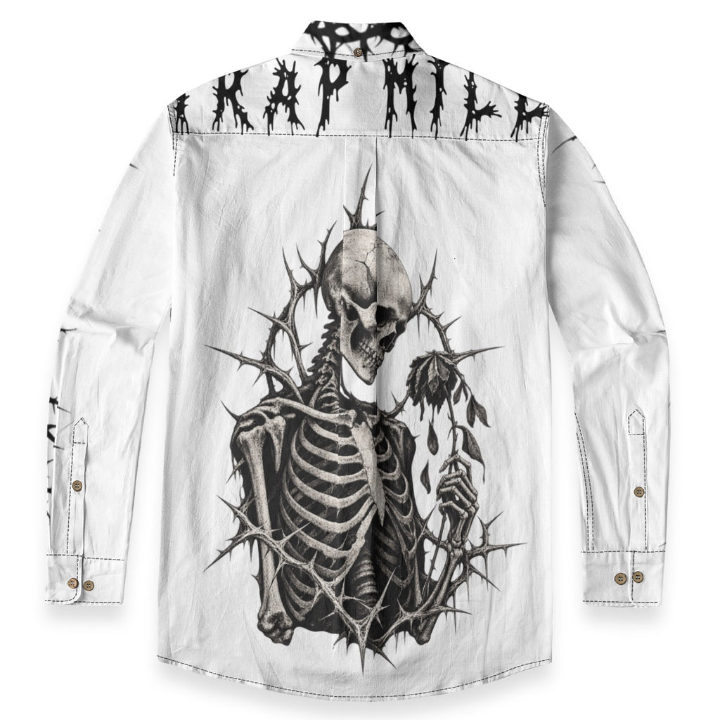 ' BEAUTY DON'T DIE' LONG SLEEVE BUTTON UP